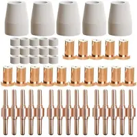 Melitt 50pcs Extended PT-31 Plasma Cutter Consumables, Fit PT31 Plasma Torch Cutting Consumables