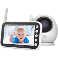 Zandona 4.3 Inch Baby Monitor 2X Zoom HD Wireless Video Camera Two Way Audio Security Night Vision Temperature Nanny Camera