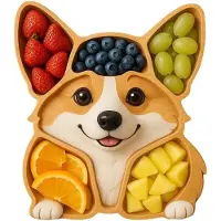 Melitt Dog Charcuterie Board - Cute Dog Face Cheese & Meat Serving Platter, Wooden Decorative Cutting Board Gift for Dog Lovers