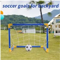 Torribaly Folding Football Soccer Goal Post Net Set with Pump Kids Sport Indoor Outdoor Games Toys Child Birthday Gift Plastic