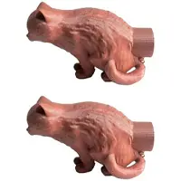 Melitt 2PCS Cat Toothpaste Cover for Kids, Funny Vomiting Cat Butt Toothpaste Topper Dispenser for Bathroom Accessories
