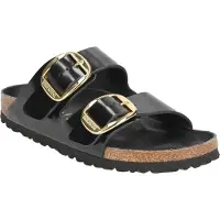 Birkenstock for woman. 1021476 Black Arizona Big Buckle Leather Sandals (Narrow Fit) (42), Flat, None, Casual