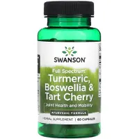 Swanson Health Kurkuma, Boswellia ja Kirsikkamehu - 60 kapselia