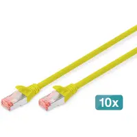 Digitus CAT 6 S-FTP PATCH CORD, CU, LSZH AWG 27/7, LENGTH 3 M, 10 PIECES, COLOR YELLOW (DK-1644-030-Y-10)