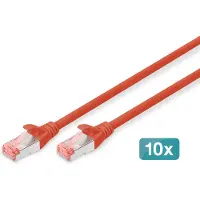 Digitus CAT 6 S-FTP PATCH CORD, CU, LSZH AWG 27/7, LENGTH 2 M, 10 PIECES, COLOR RED (DK-1644-020-R-10)