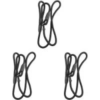 Semoic 3X Sturdy Pet Collar Rope Nylon Dog Slip Training Walking Lead with P Chain 1cm Black