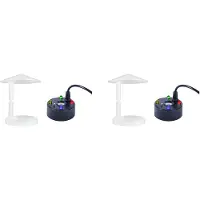 Wella 2X USB 4 LED Ultrasonic Mist Maker with Guard, Indoor Fountain Water Feature Reptile Fogger Air Humidifier