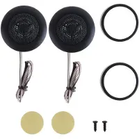 Melitt 2Pcs Black 800W YH-120 Car Horn Dome Tweeter Audio Loudspeaker Car Stereo Treble Speaker for Cars