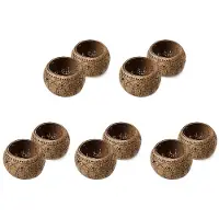 Semoic 10X Candle Coconut Shell Bowl,Candle Holders,Handmade Coconut Shell Candle Holder for Tealight Small Pillar,Storage Bowl