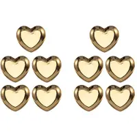 Semoic 10X Heart Shaped Jewelry Serving Plate Metal Tray Storage Arrange Fruit Tray Home Gold