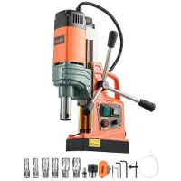Vevor -magneettipora, 1450 W:n moottori, 50 mm:n timanttiporaushalkaisija, 13 000 N:n magneettinen voima, kannettava sähköinen magneettiporakone 6 timanttiporauskärjellä, säädettävä nopeus, porakone me