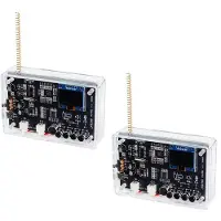 Zandona 2set Walkie-Talkie FM Radio DIY Electronic Kit 409.85MHz Adjustable Frequency 87-108MHz OLED Display DIY Soldering Kit