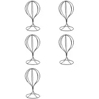 Melitt 5 Pcs Hat Holder Hat Model Stand Tabletop Wig Cap Bonnet Display Stand Rack-Black