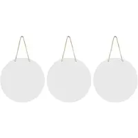 Jojomino 3pc Metal Sublimation Door Hanger Blanks,10 Inch Circle Unfinished Blank Sign Door Hanger, Blanks Decorative Door Hanger