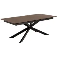 Ebuy24 Bendt Irwine ruokapöytä, 200-240x100 cm, ruskea