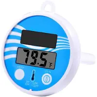 Tlily Floating Pool Thermometer Wireless - Swimming Pool Temperature Thermometer Easy Read, Solar Digital Pool Thermometer
