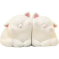 Typecat Kissanmuotoiset koristeelliset kirjanpäädyt, ainutlaatuiset kirjanpäädyt kirjoille, hartsiteline