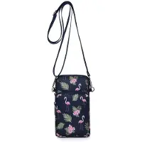INF Monitoiminen suurikokoinen puhelinlaukku ja tarvikelaukku säädettävällä hihnalla Flamingo Pattern
