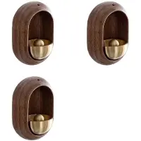 Typecat 3X Dopamine Japanese Wooden Entrance Door Bell Decorative Wireless Bird Wind Chime Home Decor Home Opening Hanging A
