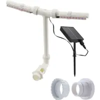 Typecat Solar Pool Fountain for Above and in-Ground Pools with RGB Lights and Auto Light Sensing Dual Pool Sprinkler Fountain