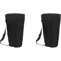 Jojomino 2X HK.LADE 8 Inch Djembe Drum Carry Case Bag, Portable Waterproof Black Shoulder African Drum Bag