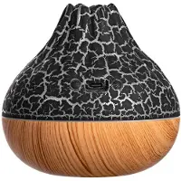 Tlily Air Humidifier USB Humidifier Water Mist Diffuser Purifier Air Fresh Seven Color Crack Humidifier Black