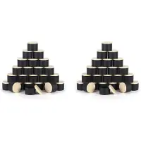 Typecat 48 Pack 4 Oz Black Candle Tins with Lids, 4Oz Candle Jars for Making Candles Bulk