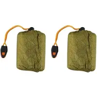 Melitt 2X Emergency Sleeping Bag Bivy Sack with Whistle Outdoor Survival Sleeping Bag Thermal Blanket for Camping Backpacking
