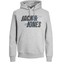 Jack & Jones Collegepaita 'JCOBlack' sininen / meleerattu harmaa / musta