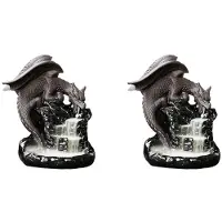 Semoic 2X Dragon Zen Decor Waterfall Incense Cone Holder Censer Encensoir Palnik Incense Meditation Backflow Incensario