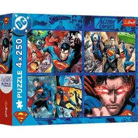 Trefl SUPERMAN Palapelisetti, 4x250 palaa