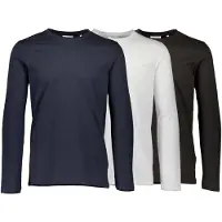 Lindbergh 3-Pack Basic Tee L/S - Multi/patterned - L