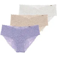 Dorina Alushousut beige / pastellinvioletti / valkoinen