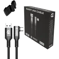 VORTEX VR VortexVR 5m USB-A -kaapeli kiinnikkeellä Meta Linkille | Meta Quest 3 / 3S / 2