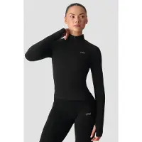 ICANIWILL Smooth Seamless Pitkähihainen Paita Vetoketjulla Musta