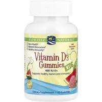 Nordic Naturals , Vitamin D3 Gummies Kids, Wild Watermelon Splash, 400 IU, 60 Gummies