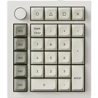 Keychron Q0 Max, langaton mekaaninen numeronäppäimistö, Gateron Jupiter Red, Shell White
