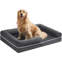 Hobby Hall Ortopedinen koiranpeti, 91x71x25 cm, tumma harmaa