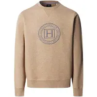 Hackett London for man. HM5800112 Beige H Crew Sweatshirt (XL), Casual, Cotton