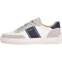 Pepe Jeans for man. PMS000007 Leather Sneakers Camsem White Series (43), Flat, Laces, Casual