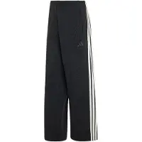 Adidas Urheiluhousut 'KIT 3-Stripes Wide' musta / valkoinen