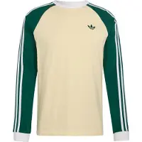Adidas Originals Paita '3-STRIPES LONGSLEEVE' beige / vihreä / valkoinen