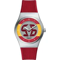 Fossil Analoginen kello 'ARCHIVAL BIG TIC - Spain' curry / punainen / hopea
