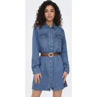 ONLY Onllisa L/S Dnm Dress Gua - Blue - S