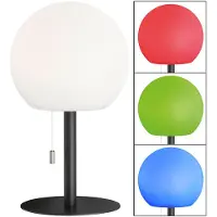 FH Lighting LED-akkupöytälamppu Trivento, hiekanmusta himmennettävä, Musta, Olohuone/ruokailutila, Metalli, Moderni