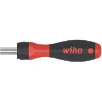 Wiha -räikkäruuvimeisseli SoftFinish-kärkipidikkeellä, käännettävä, 1/4 tuuman kärjille
