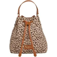 Pepe Jeans for woman. PL0300056 Ganya beige handbag (OSFA), Casual, Animal Print, Cotton