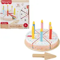 Fisher-Price Wooden Cake, Pretend Food Decorating Set For Preschool Kids, 14 Wood Pieces - Multi/patterned - ONE SIZE
