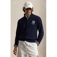 Ralph Lauren Relaxed Fit Cotton Quarter-Zip Sweater - Navy - XXL