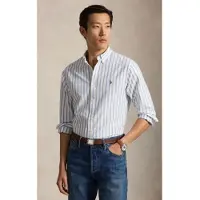 Ralph Lauren for man. 710944615001 Light blue Slim Fit oxford shirt with stripes (XS), Casual, Cotton, Long sleeve